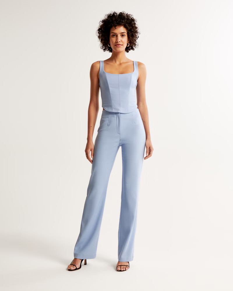 High Rise Slim Boot Trouser | Abercrombie & Fitch (US)