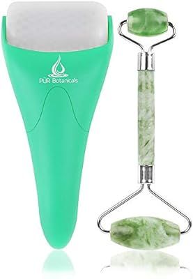 Jade Roller and Ice Roller 2 In 1 Set - Premium Face Roller and Jade Roller for Puffy Eyes & Pain... | Amazon (US)