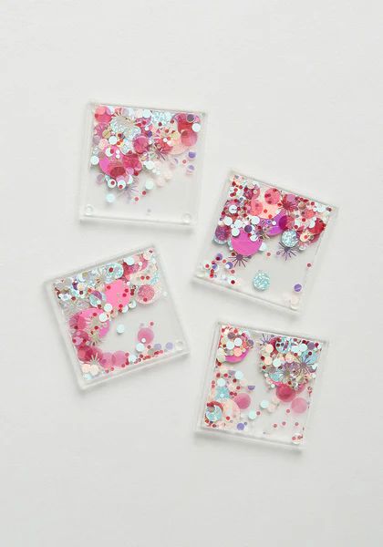 Season To Sparkle Confetti Coasters | ModCloth