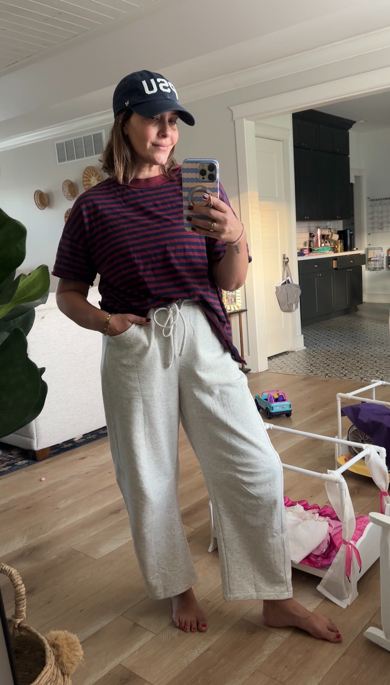 My favorite barrel sweatpants I've had for a couple of yrs! They are true to size.  

 #LTKootd #LTKmomlife #LTKOver40