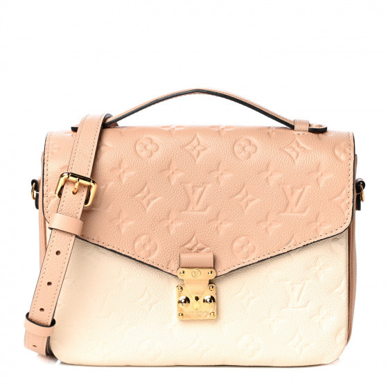LOUIS VUITTON Empreinte Pochette Metis Beige Rose Creme | Fashionphile