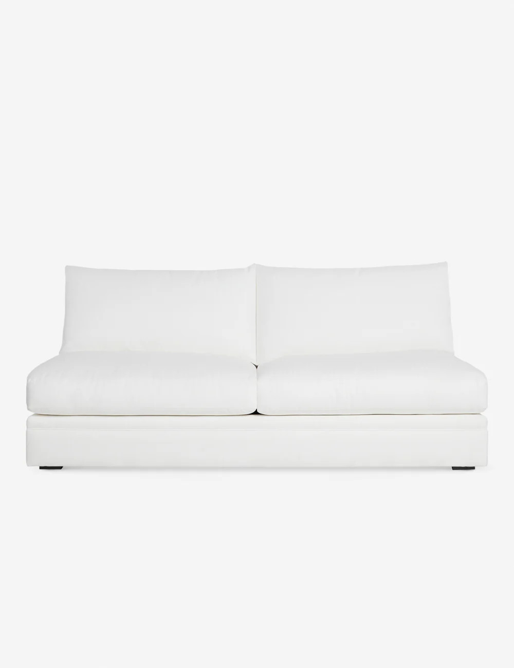 Winona Armless Sofa, White Performance Fabric | Lulu and Georgia 