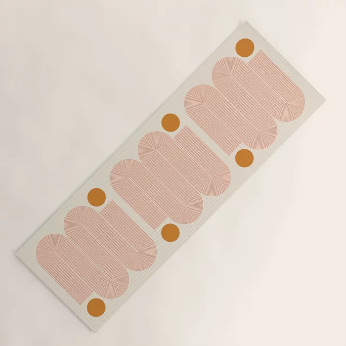 Abstraction_SUN_LINE_ART_Minimalism_002 Yoga Mat | Society6