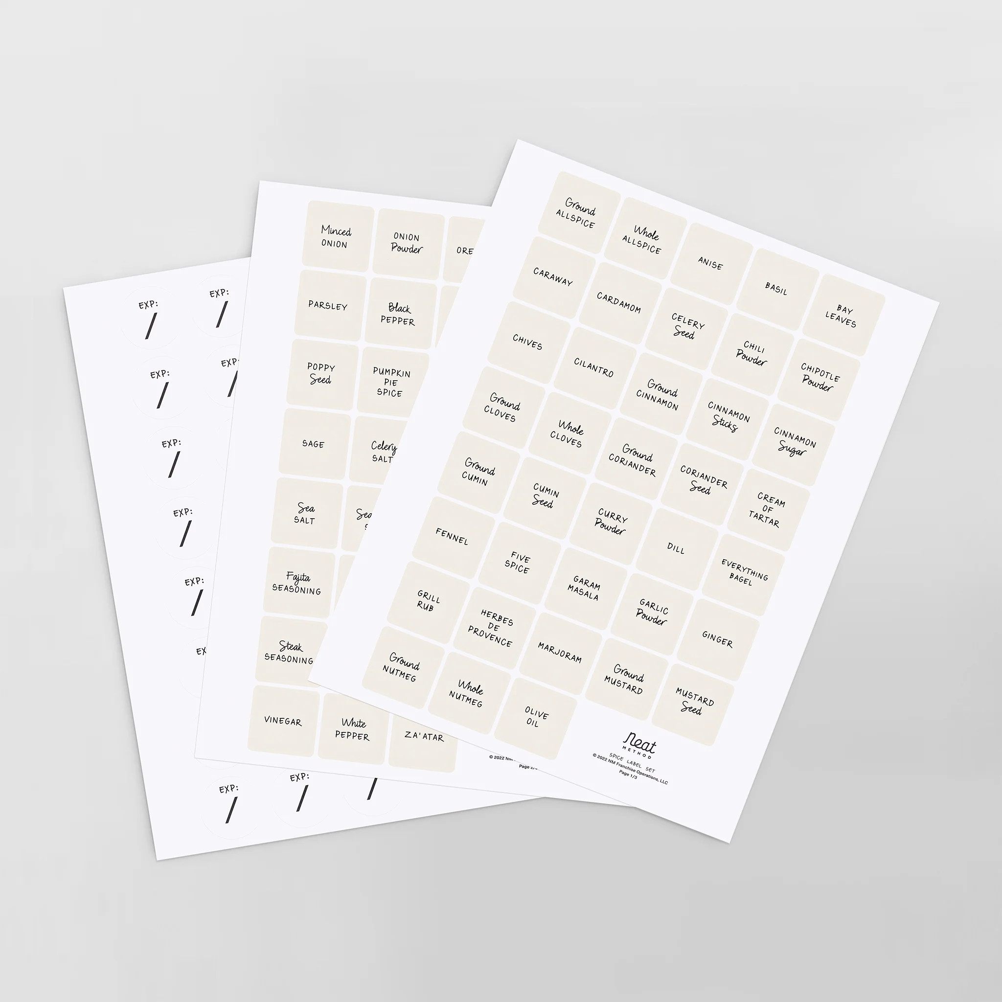 Spice Label Set | NEAT Method | NEAT Method