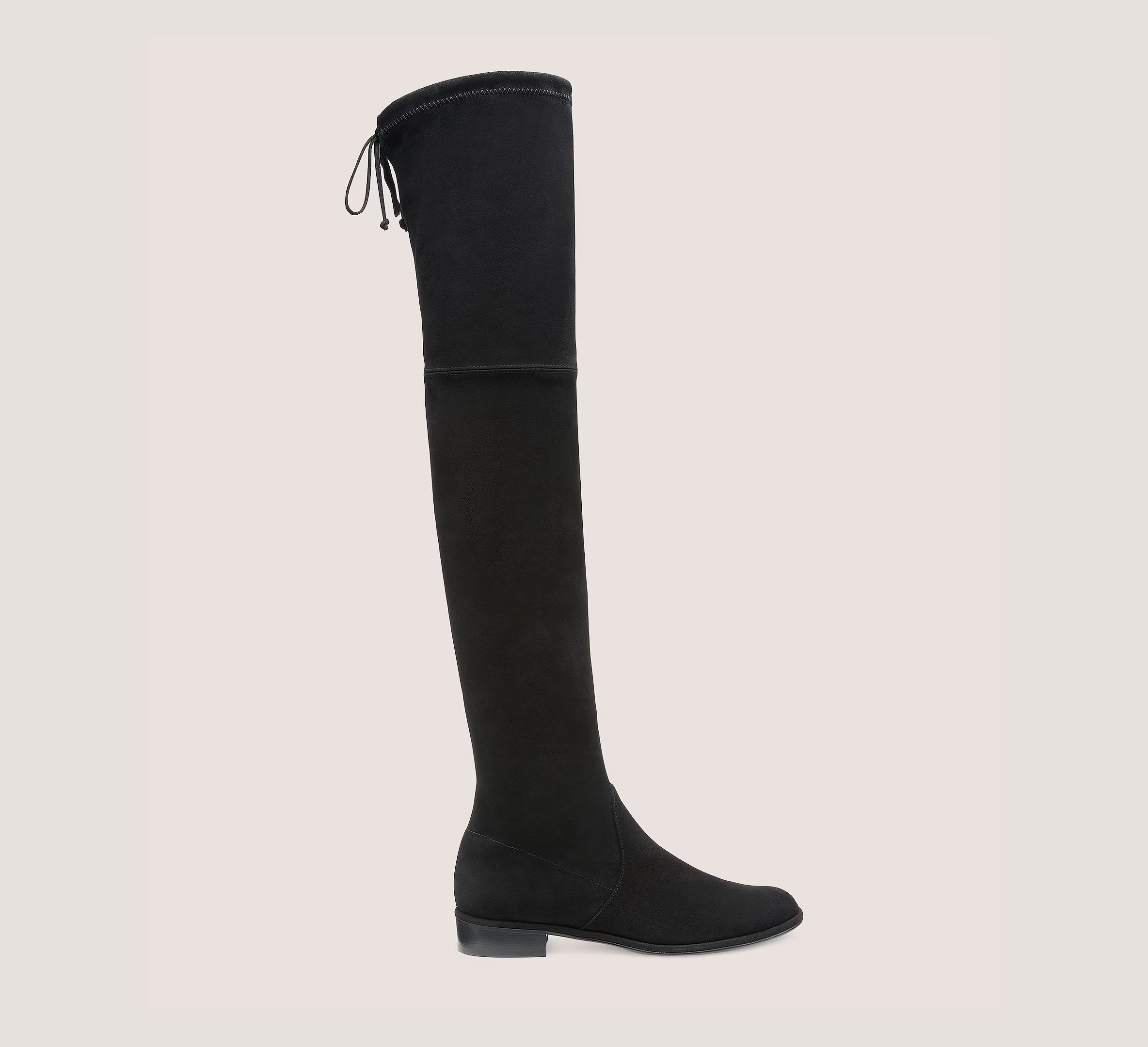 Stuart Weitzman Lowland Over-The-Knee Boots, Black Stretch Suede, Size: 6.5 Wide | Stuart Weitzman (US)