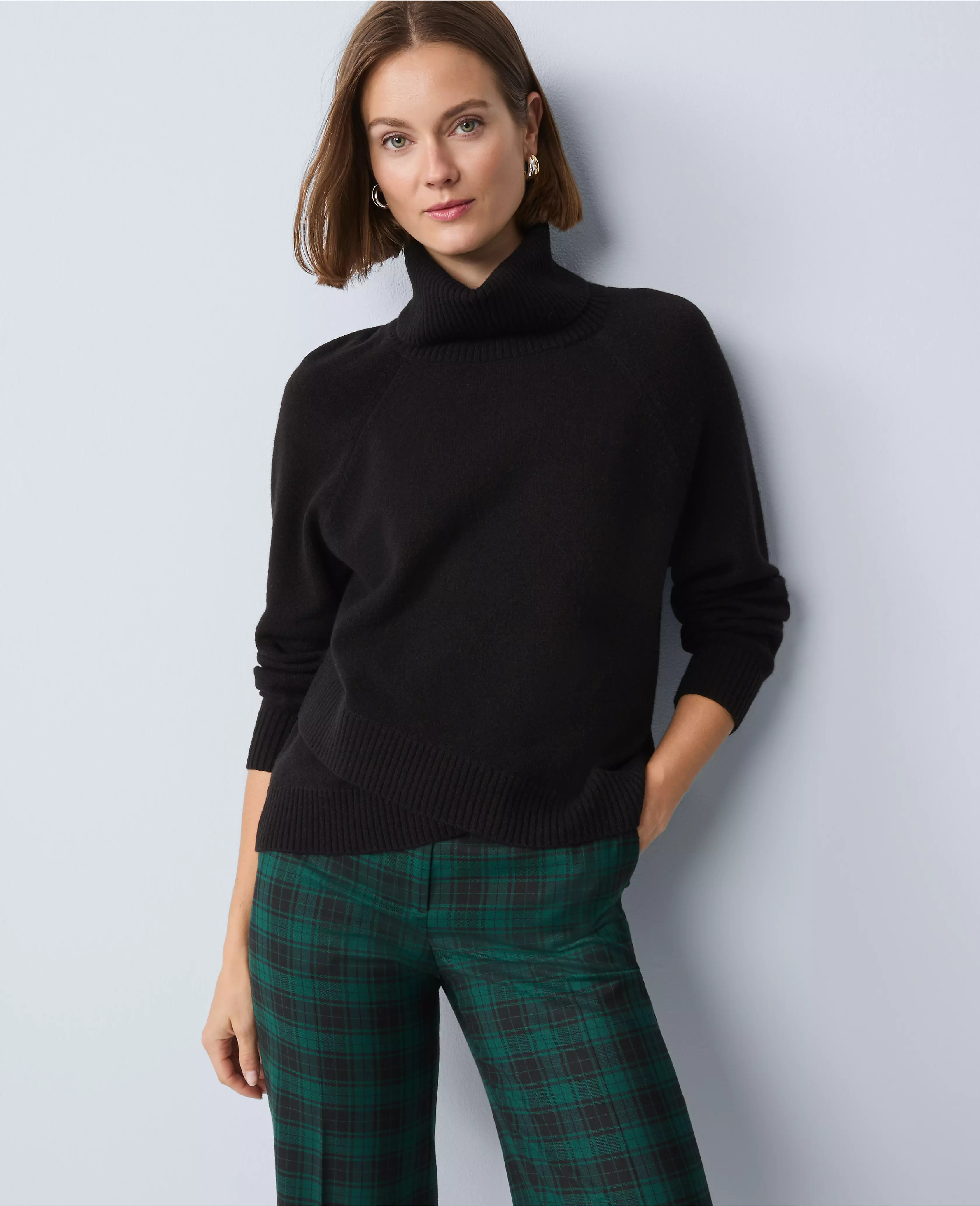 Crossover Turtleneck Sweater | Ann Taylor