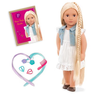 Our Generation Phoebe with Hair Clips & Styling Book 18" Hair Grow Doll | Target