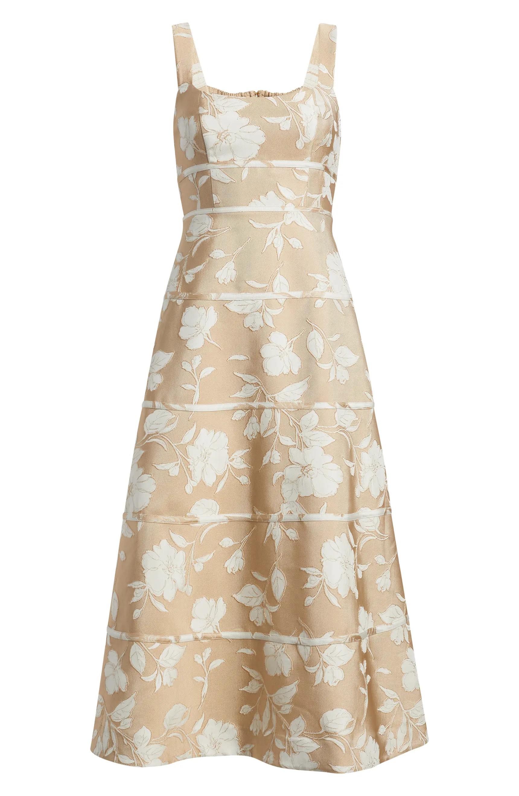 Floral Jacquard A-Line Dress | Nordstrom