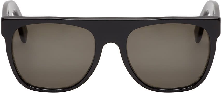 Super Black Flat Top Sunglasses | SSENSE