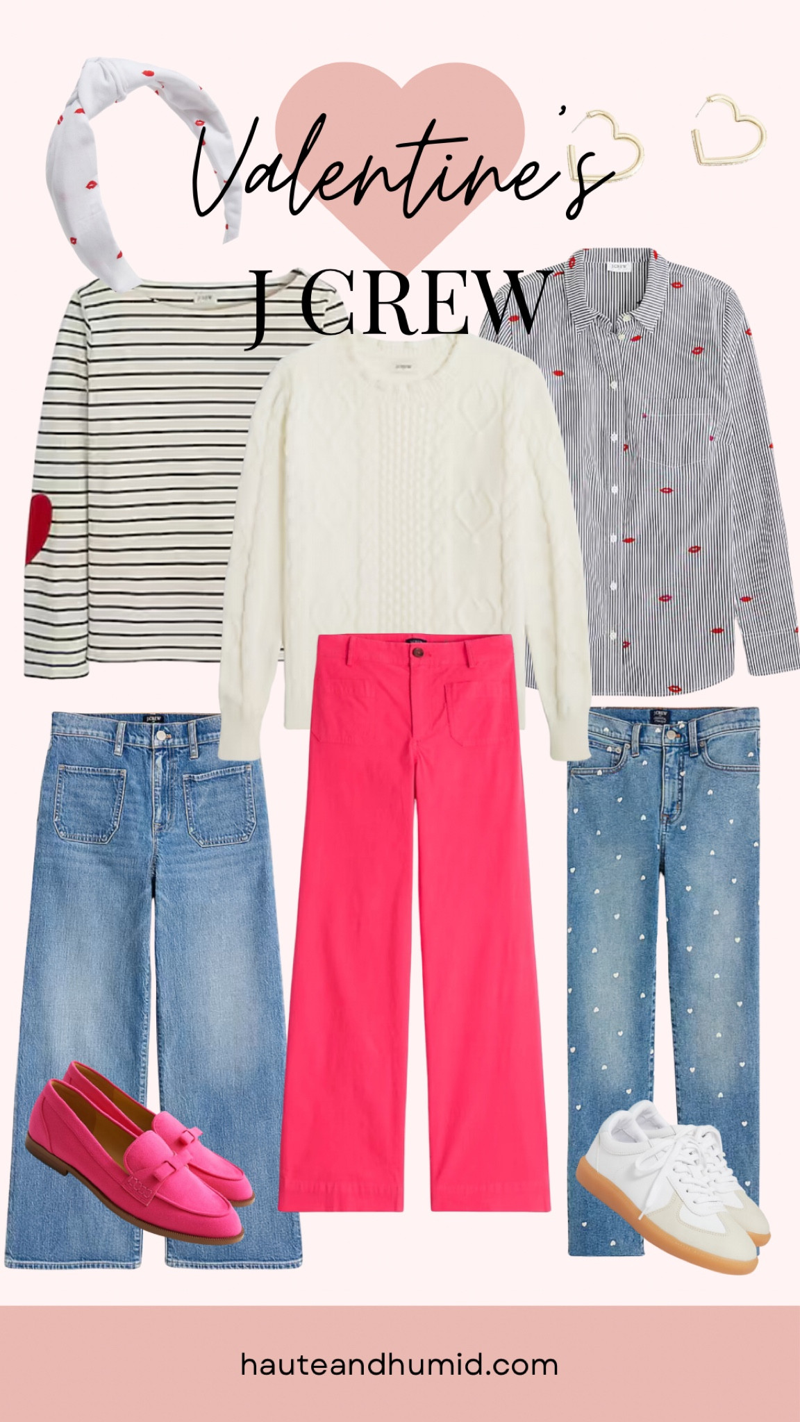 Valentine’s outfit
Heart top
Pink Jeans 
Pink loafers 
Fashion sneakers 
Heart earrings 
Valentine’s headband 


#LTKFindsUnder100 #LTKStyleTip #LTKSeasonal