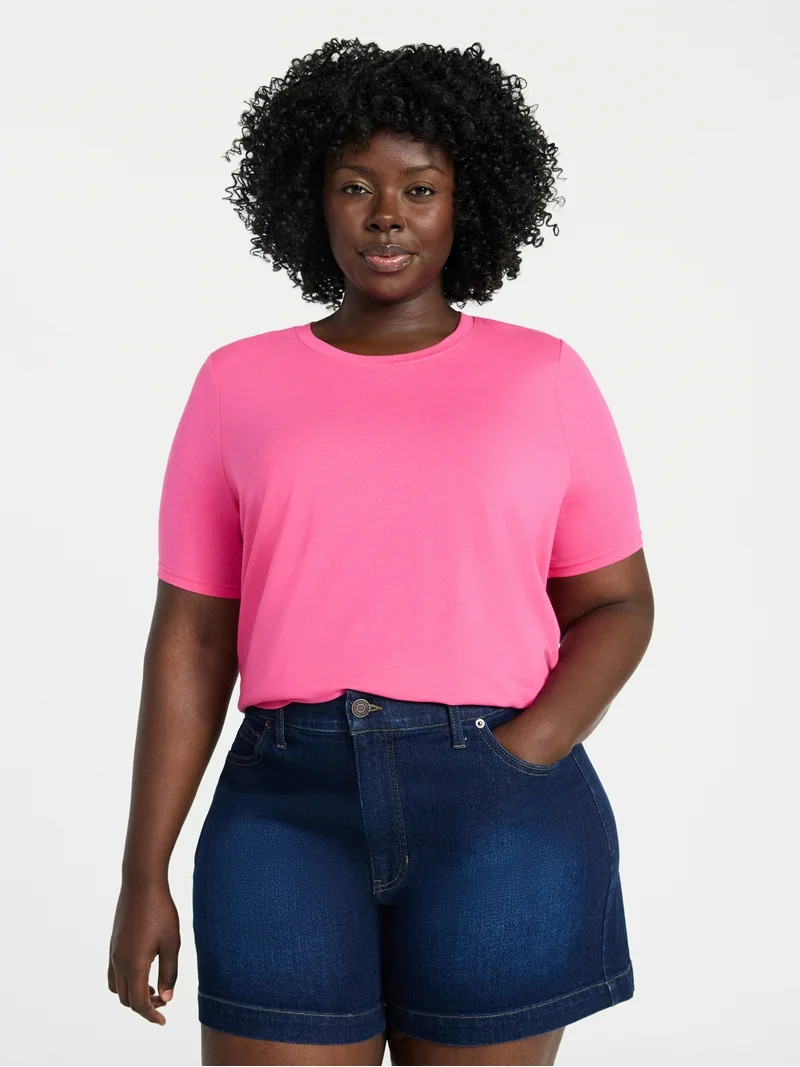 Terra & Sky Women’s Plus Crewneck Tee, Size 0X-5X | Walmart (US)