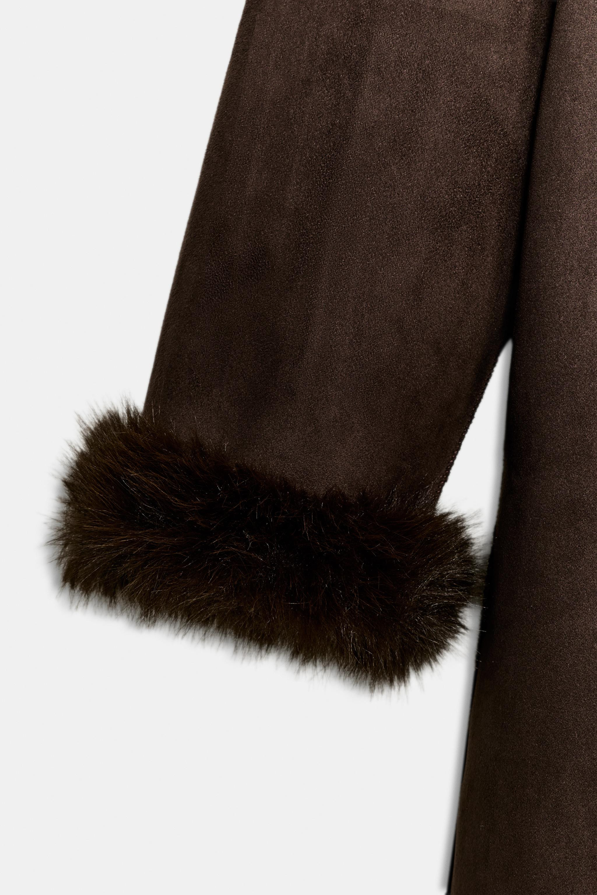 BELTED FAUX FUR COAT ZW COLLECTION | Zara UK