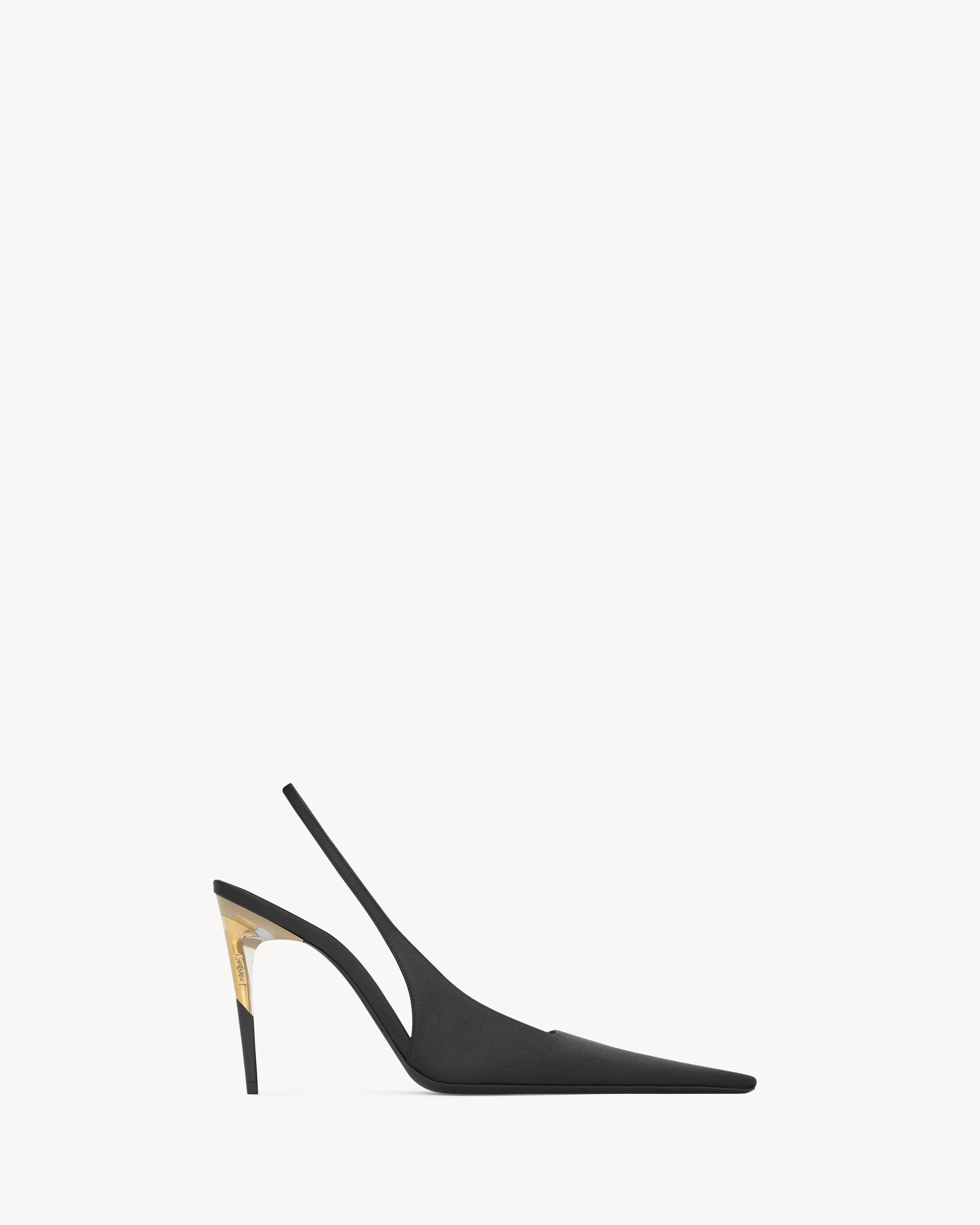 GOYA slingback pumps in satin crepe | Saint Laurent Inc. (Global)