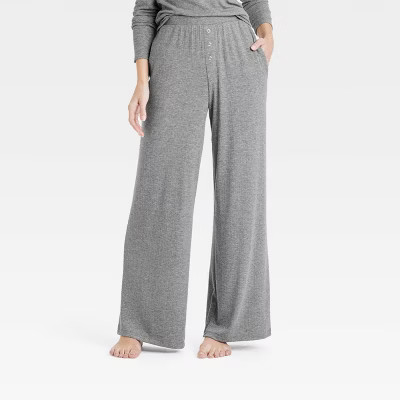 Women's Ribbed Pajama Pants - Auden™ Gray XXL | Target