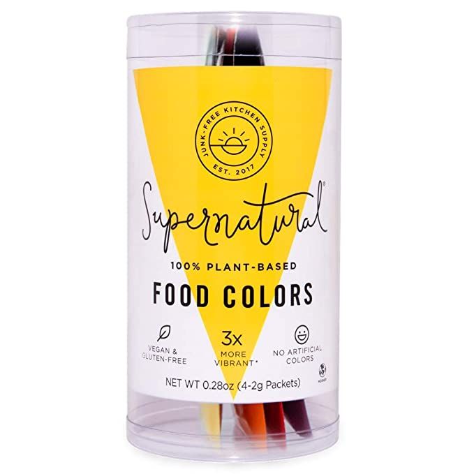 Plant-Based Food Color Variety Pack by Supernatural, Food Dye Powders, 4 Natural Colors, No Artif... | Amazon (US)