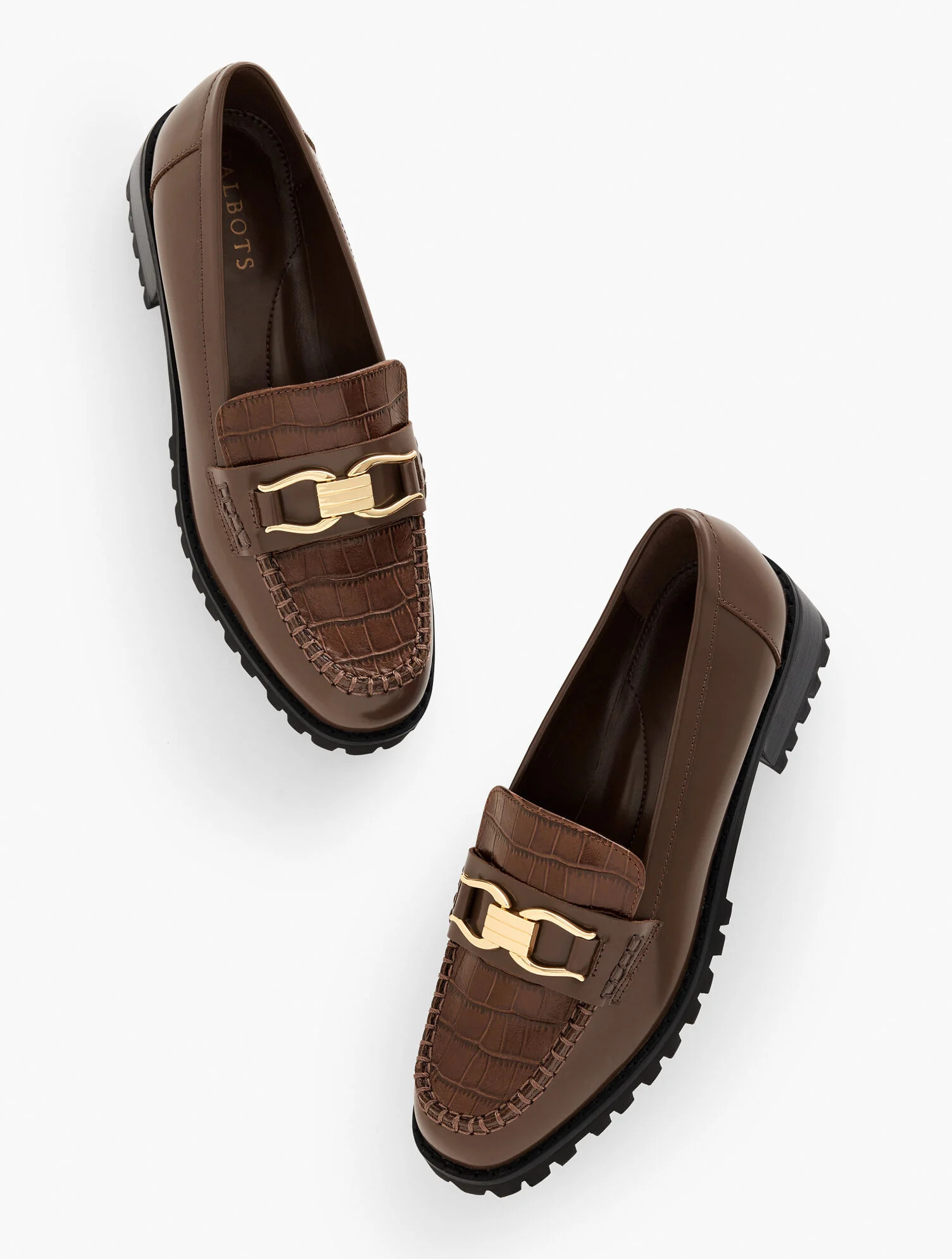 Gianna Leather Loafers - Croc Embossed | Talbots