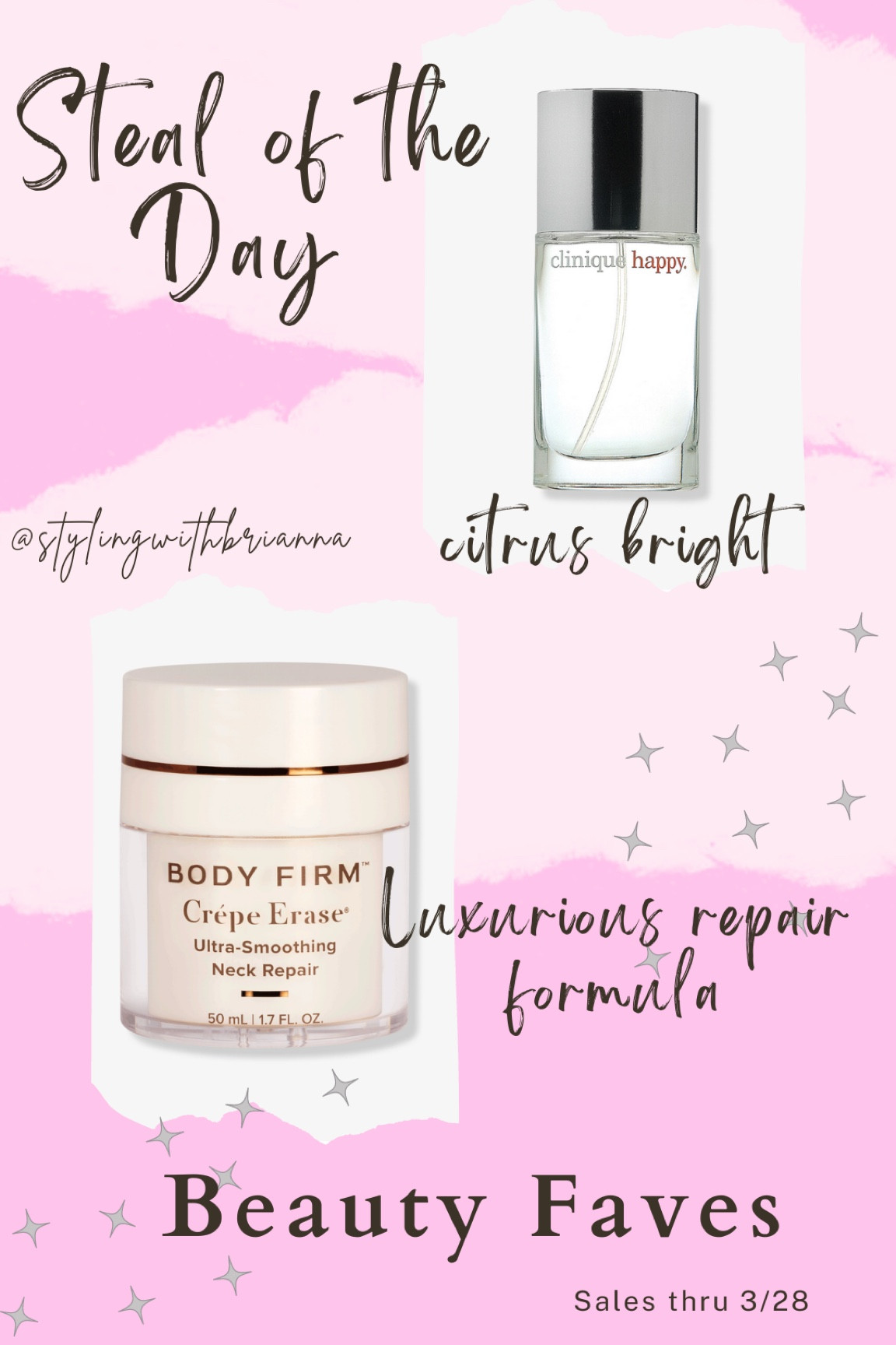 Steal of the day! Some of my favorites are on sale right now! Limited to today only.

Skin favorites | perfume sales | moisturizers on sale | beauty sales | makeup deals | makeup sales | neck cream sale 


#LTKworkwear #LTKbeauty #LTKGala