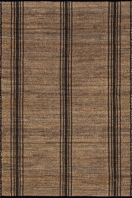 Natural Hayes Striped Braided Jute 5' x 8' Area Rug | Rugs USA