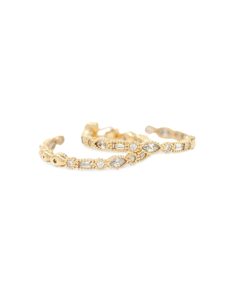 Maje Mixed Cubic Zirconia C Hoop Earrings in Gold Tone | Bloomingdale's (US)