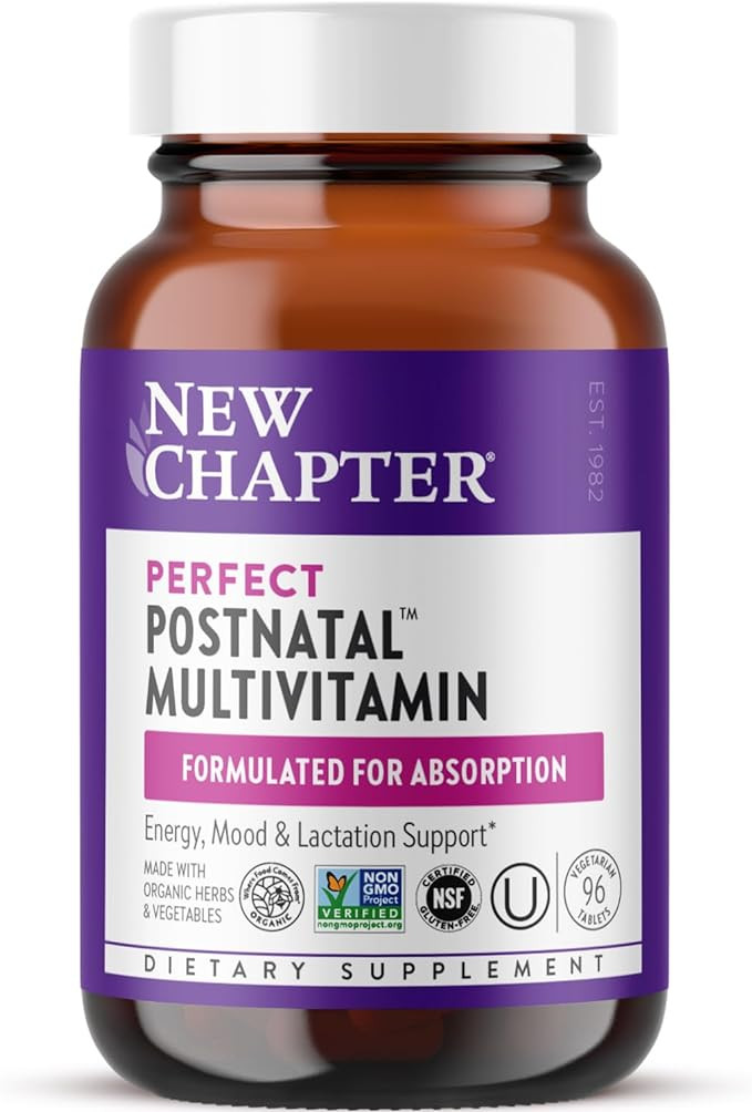 New Chapter, Postnatal Vitamins Lactation Supplement, Complete Multivitamin with Fermented Vitami... | Amazon (US)