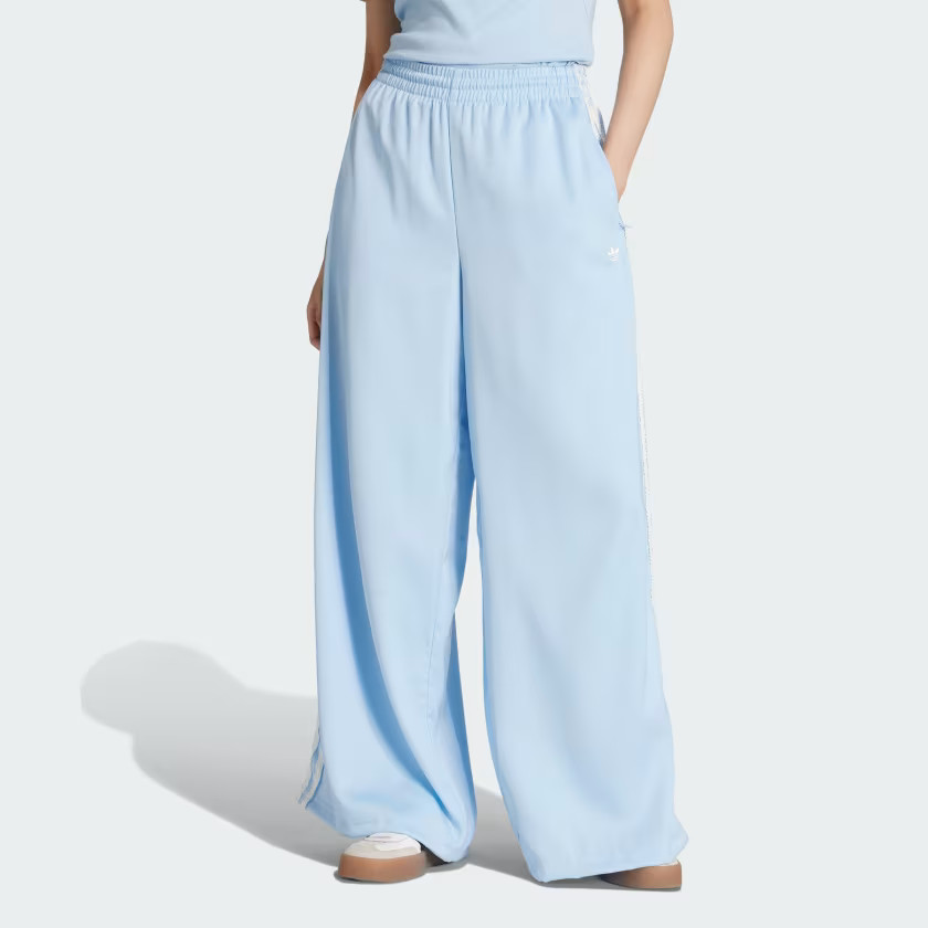adidas Originals Satin Wide Leg Pants Ruffle 3-Stripes | adidas (US)