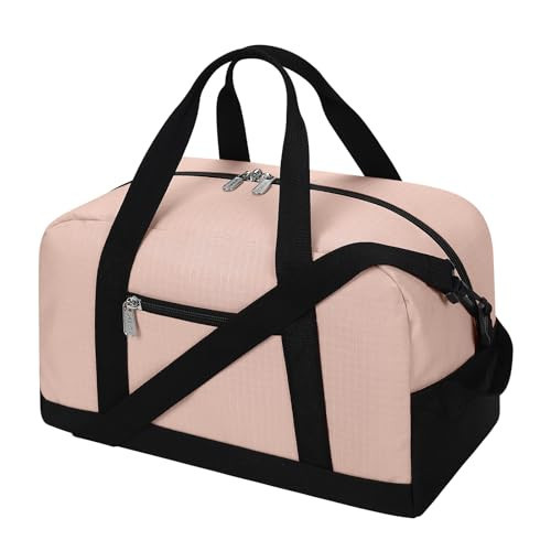 Apenze Small Gym Bag 14 inch lightweight Carry On Mini Duffel Bag for Travel Sport - Pink | Amazon (US)