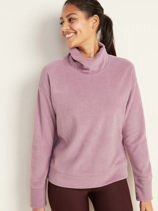 Go-Warm Micro Performance Fleece Funnel-Neck Pullover for Women | Old Navy (US)