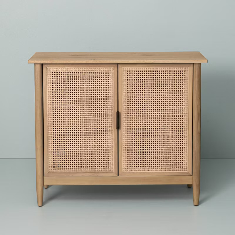 Wood & Cane Storage Cabinet - Hearth & Hand™ with Magnolia | Target