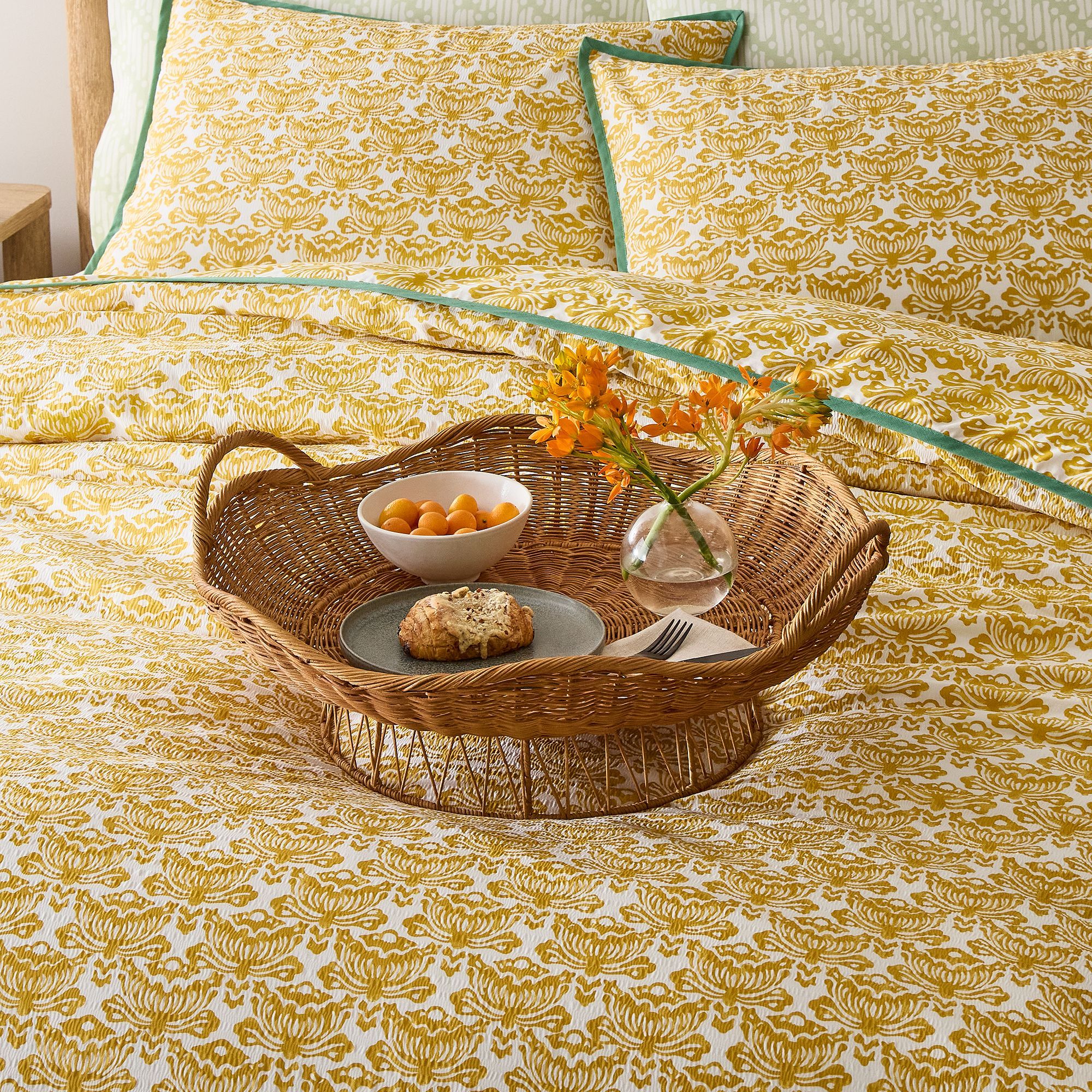 RHODE Wicker Tray | West Elm (US)