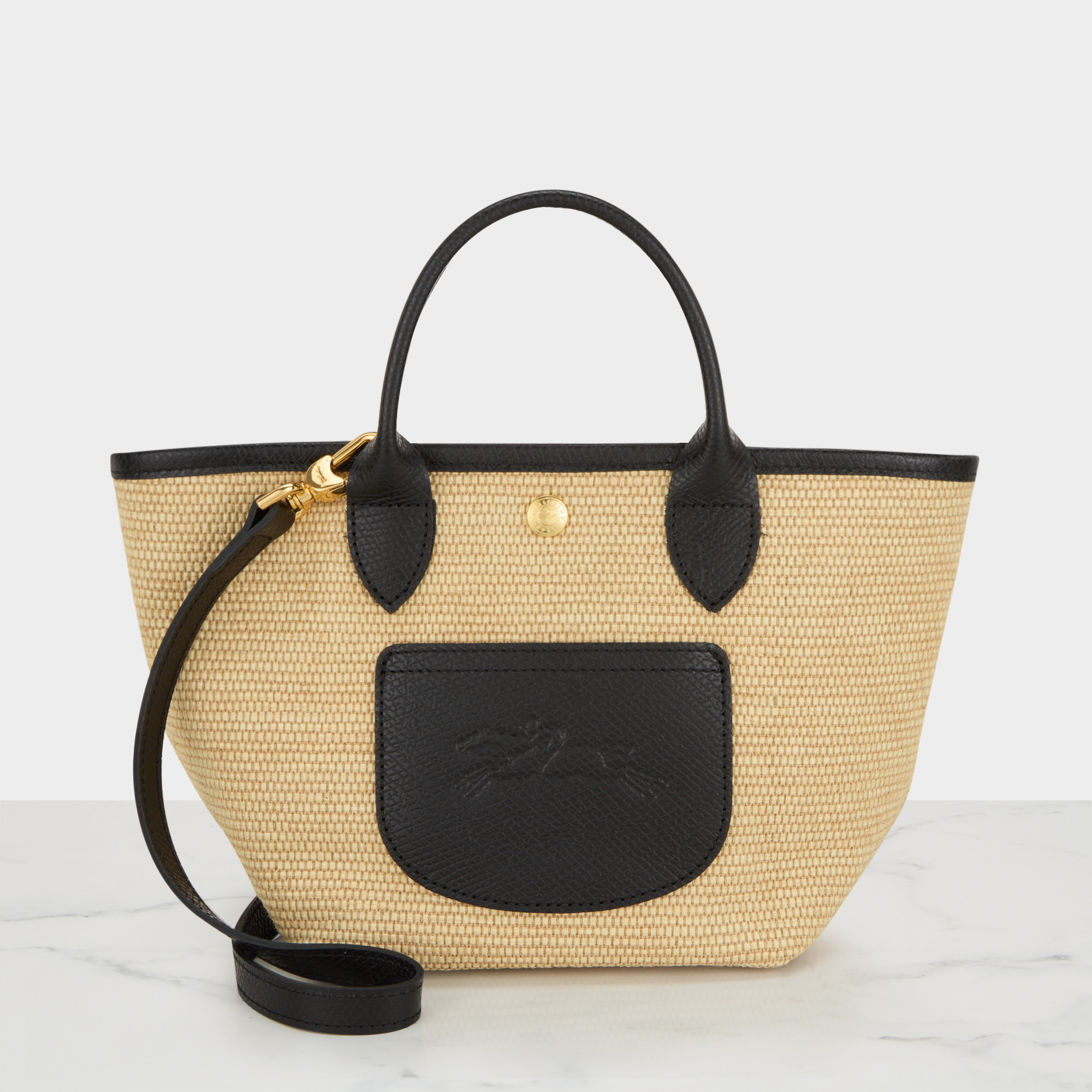 LONGCHAMP Le Panier Pliage XS Basket Bag - Natural Noir | Brown Thomas (IE)