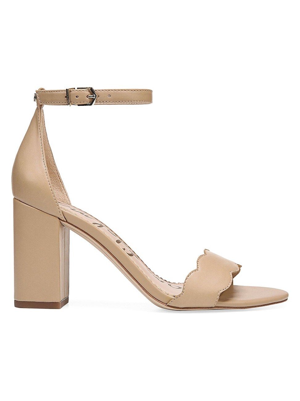Sam Edelman Women's Odila Scallop Leather Sandals - Classic Nude - Size 5.5 | Saks Fifth Avenue