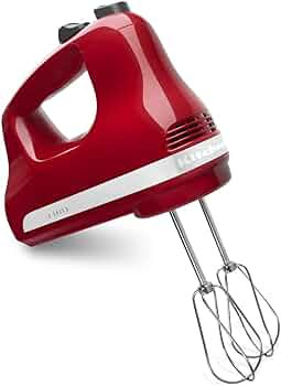 KitchenAid 5 Ultra Power Speed Hand Mixer - KHM512, Empire Red (1 Pack) | Amazon (US)