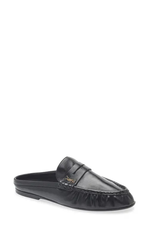 Saint Laurent Le Loafer Mule in Nero at Nordstrom, Size 36 | Nordstrom