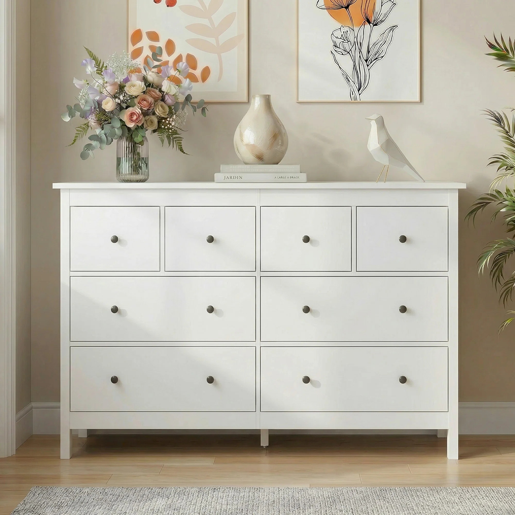 Aaditri 8 - Drawer 50.4'' W Double Dresser | Wayfair North America