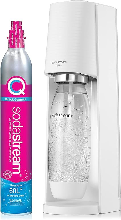 SodaStream Terra Sparkling Water Maker (White) with CO2 and DWS Bottle | Amazon (US)