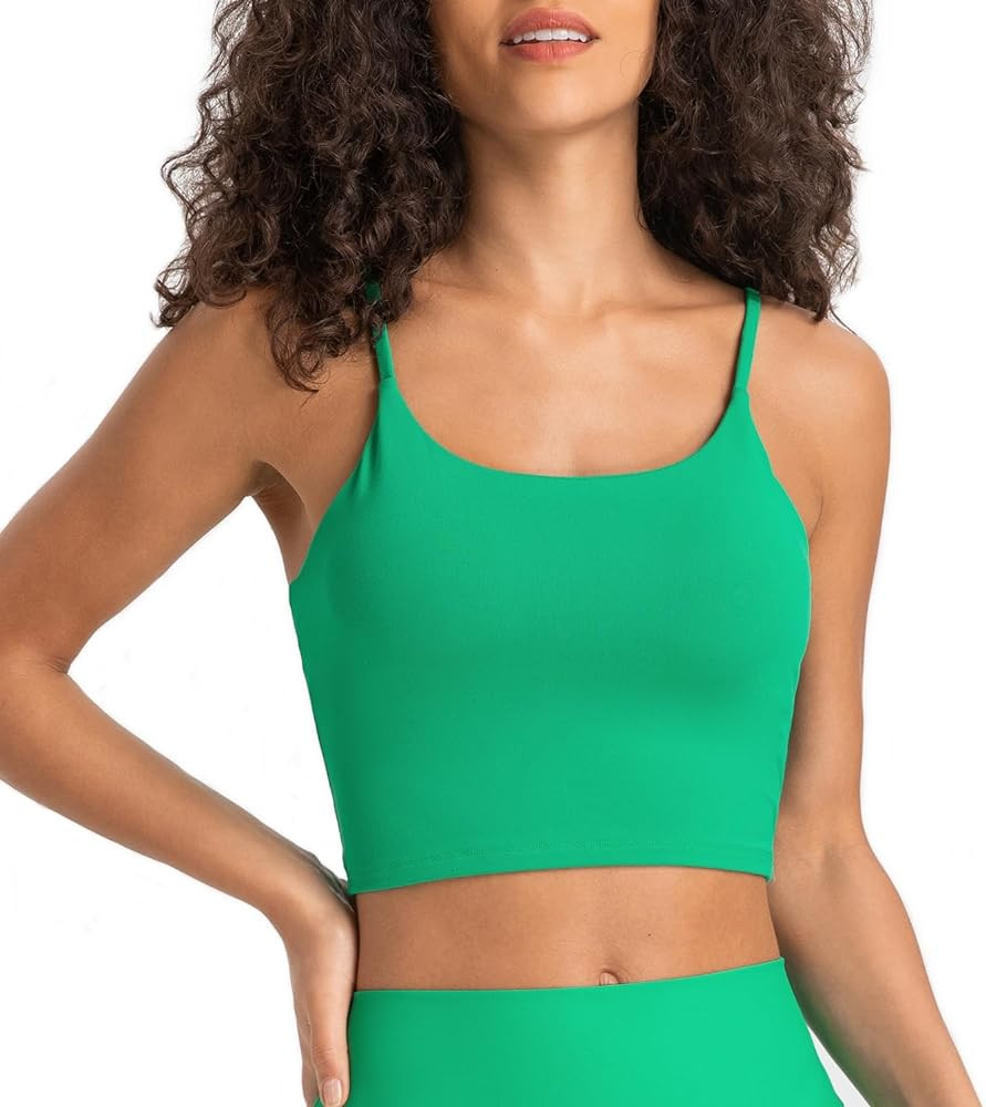 Lemedy Women Padded Sports Bra Fitness Workout Running Shirts Yoga Tank Top | Amazon (US)