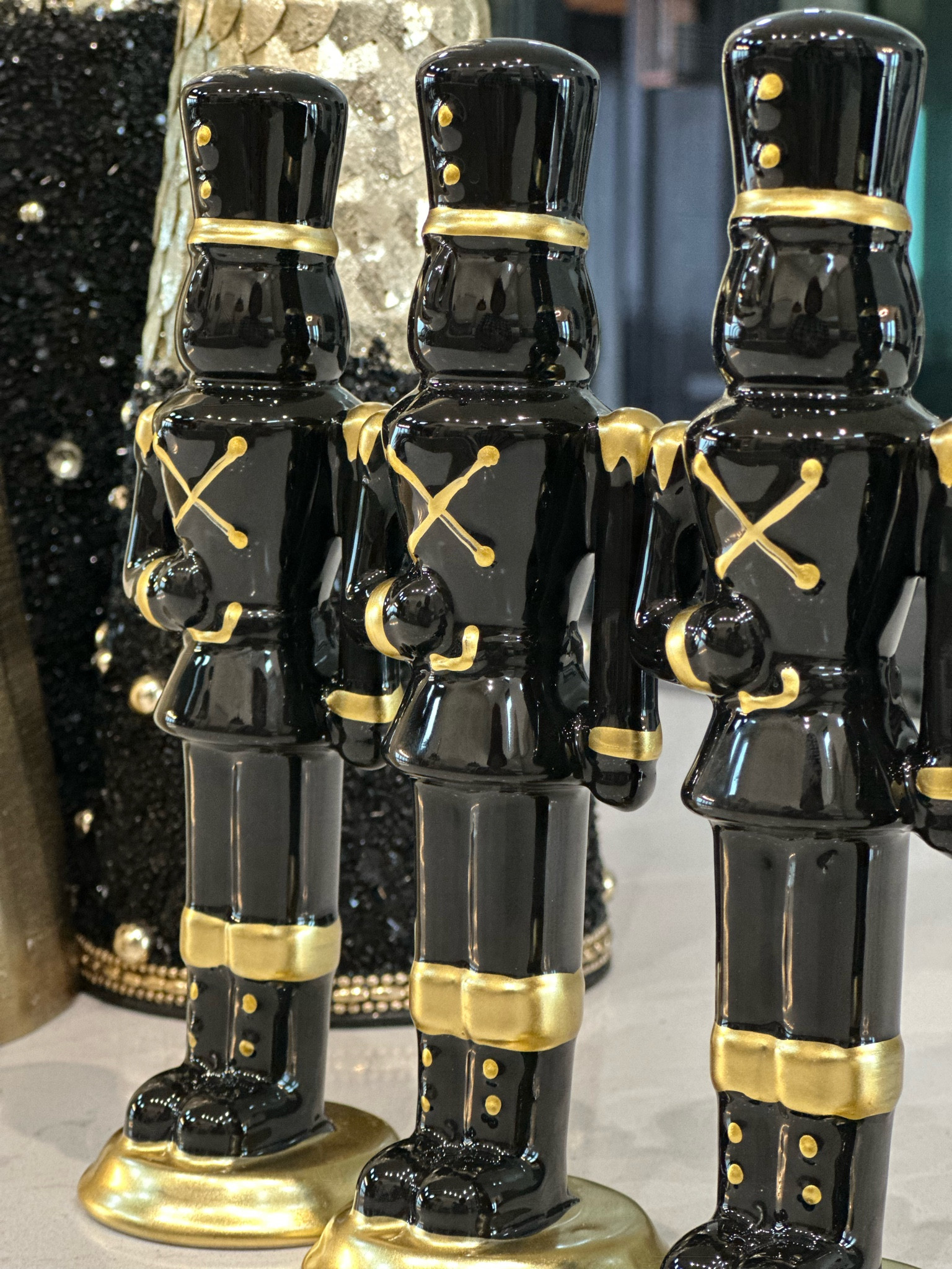 The cutest little black and gold soldiers! Perfect for the holidays and an amazing price!! If black and gold is your jam for holiday decor— you need these!! 

#LTKSeasonal #LTKHome #LTKHoliday
