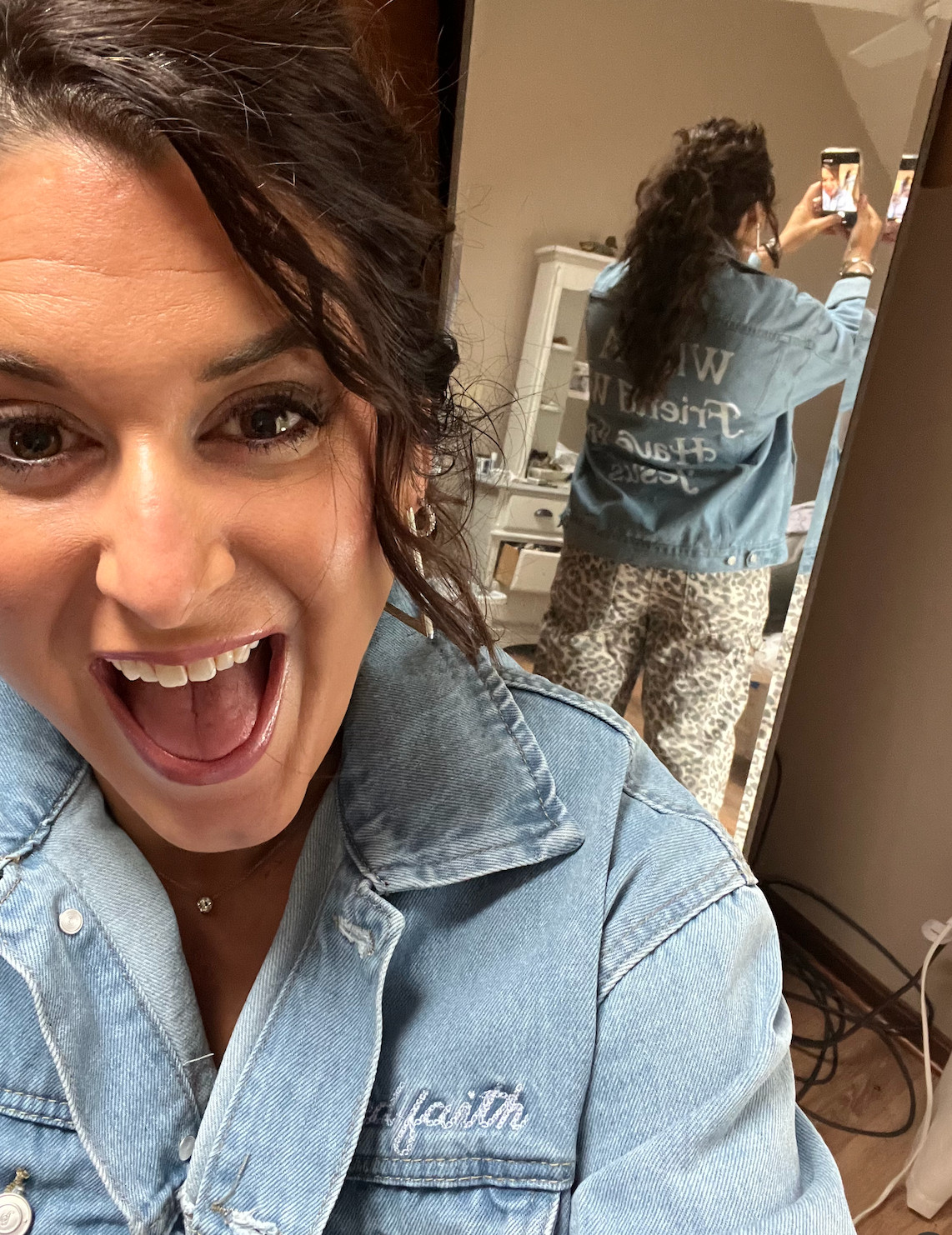 Leopard for Sunday? Always 🐆✨ Styled these leopard pants with a denim jacket for a chic church outfit that feels bold but still easy.  

 #LTKgrwm #LTKootd #LTKU