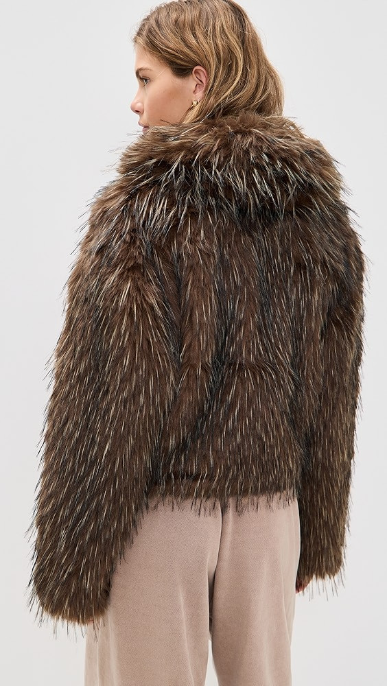 Brown Faux Fur Coat | Shopbop