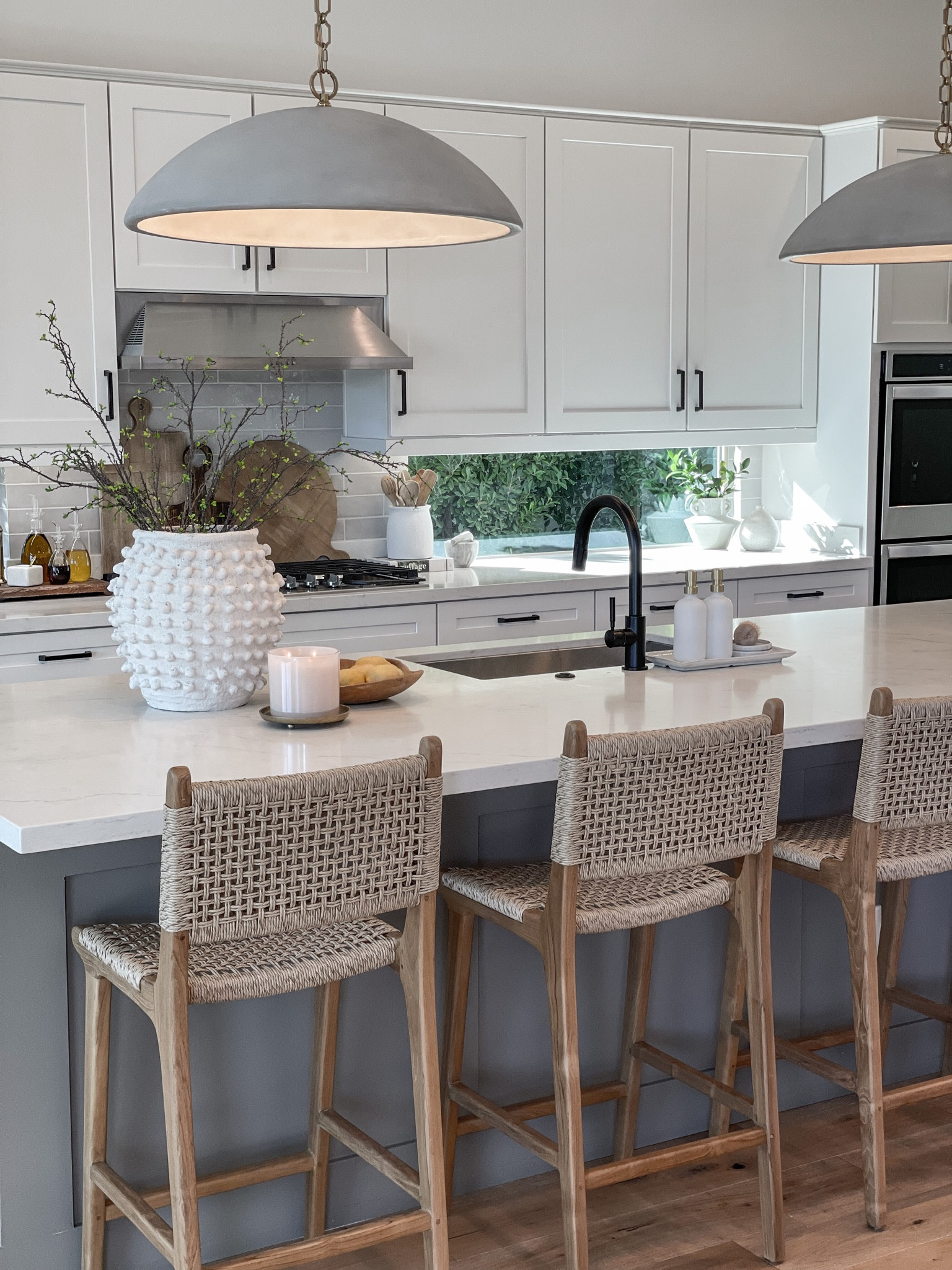 Poly and bark store counter stools