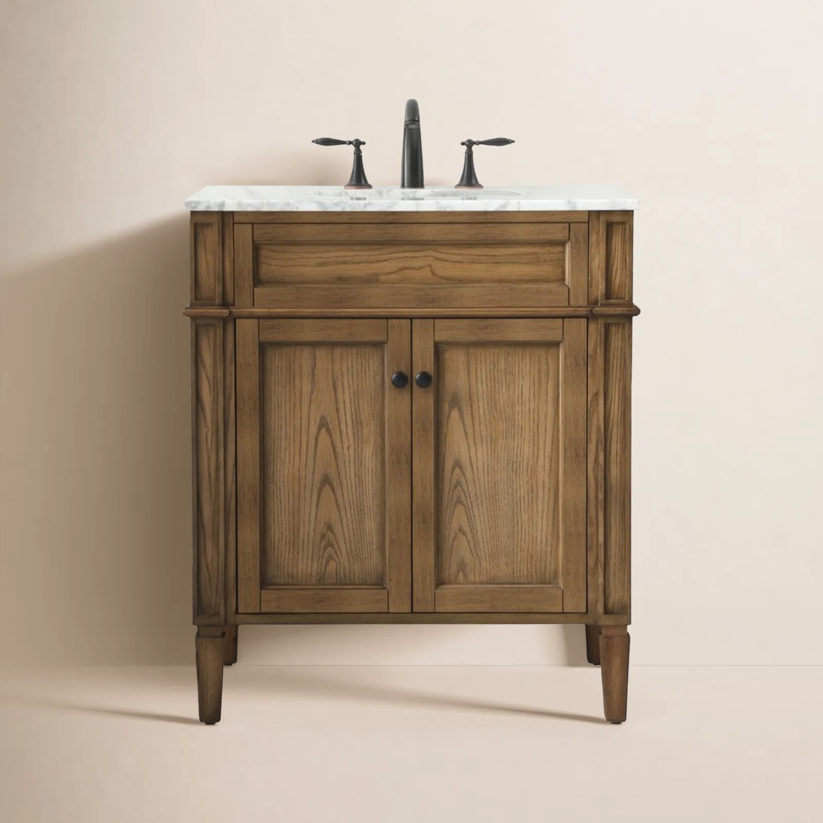 Rivers 30'' Single Bathroom Vanity with Marble Top | Wayfair North America