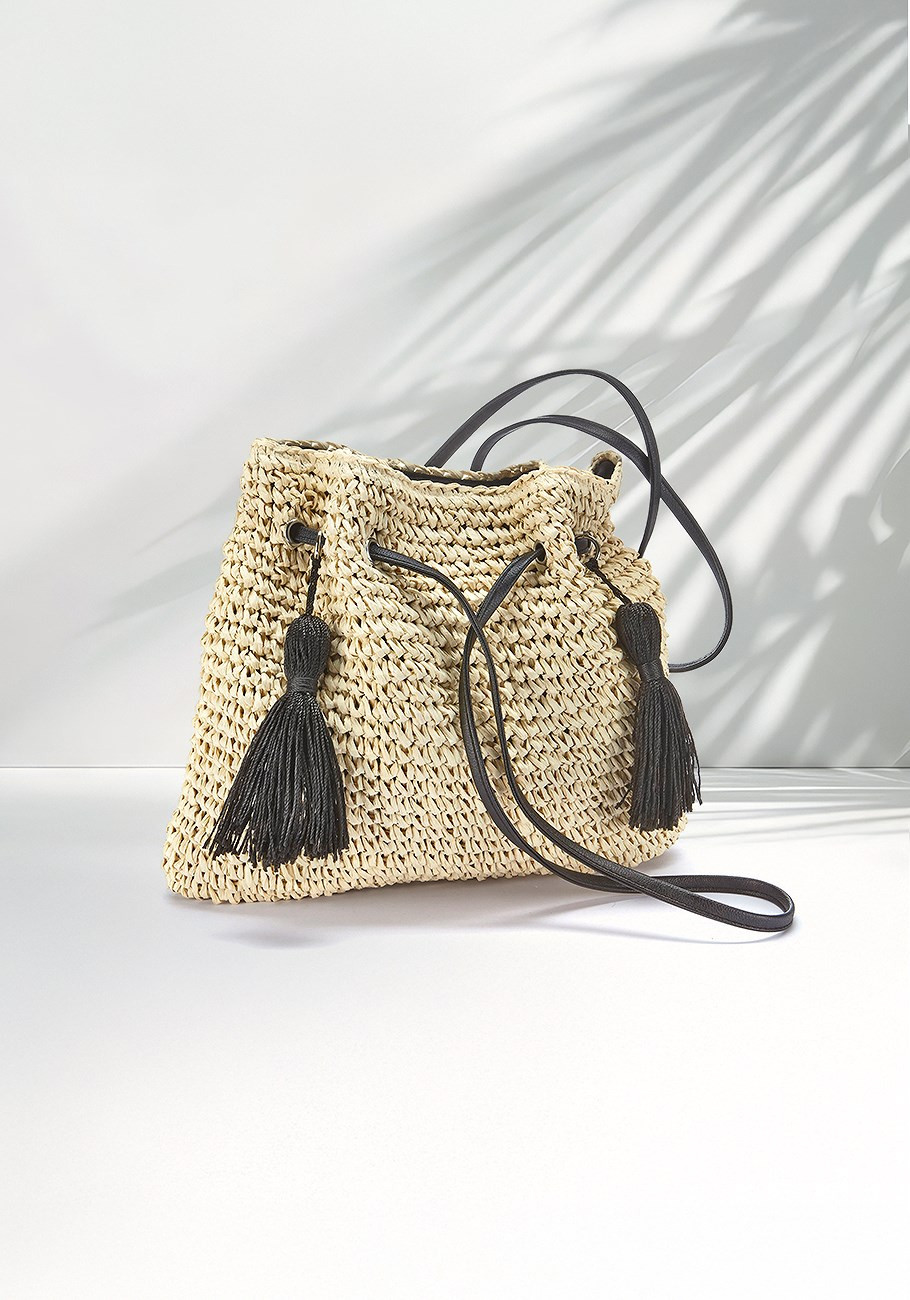 tassel raffia handbag | Lascana