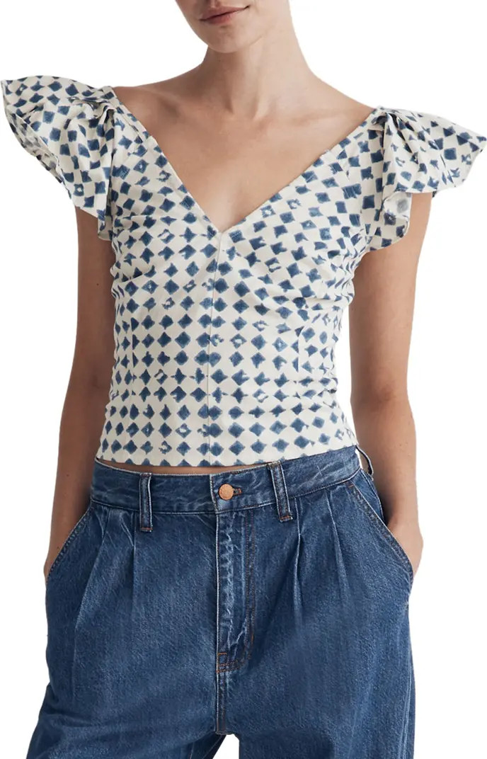 Shibori Print V-Back Top | Nordstrom
