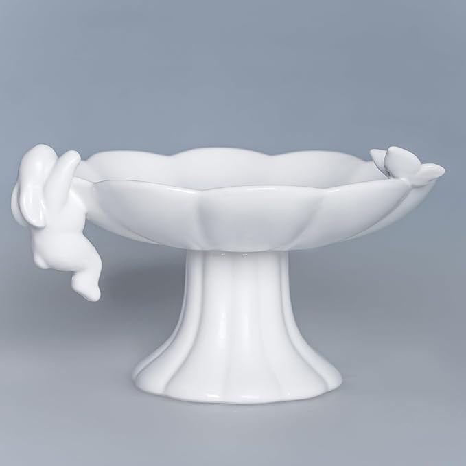 Cake stand "The fun of the rabbit and the butterfly". Bunny platter, easter dishes, bunny plates,... | Amazon (US)