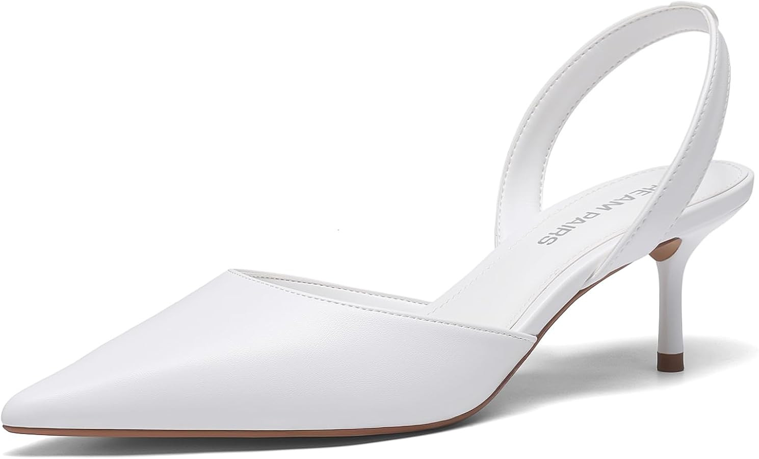 DREAM PAIRS Women's Slingback Lace Up Kitten Low Heel Closed Toe Ankle Strap Heels Pointed Toe St... | Amazon (US)