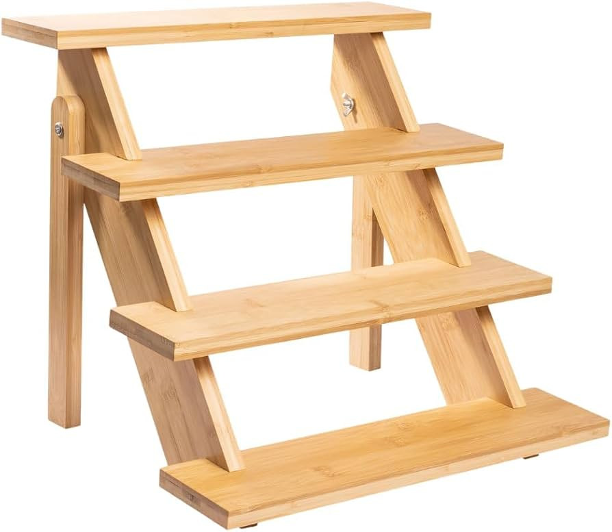 4-Tier Wood Cupcake Stand, Durable & Easy to Assemble Cupcake Holder, Collapsible Display Risers ... | Amazon (US)