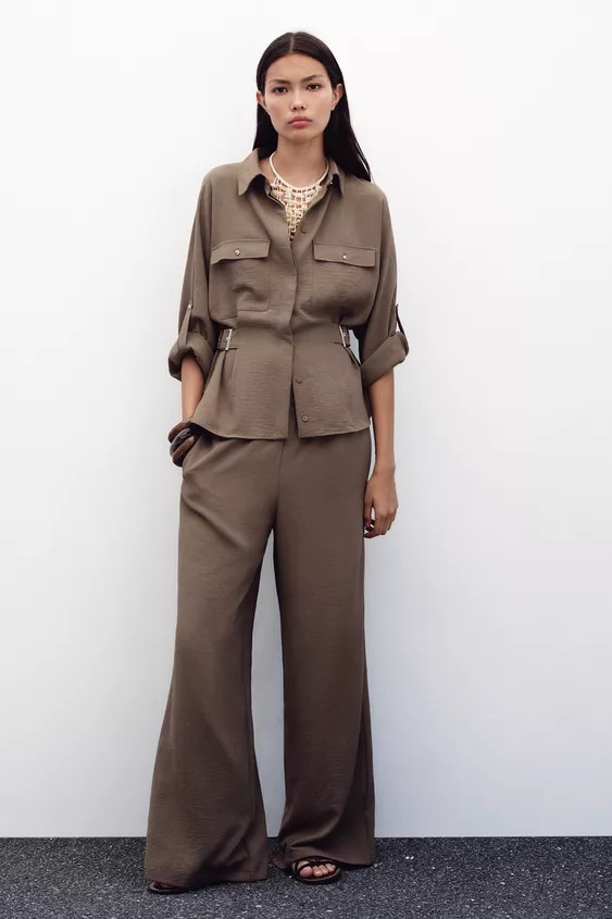 WIDE FLOWING TROUSERS | Zara UK