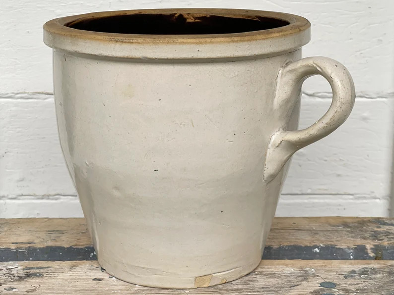 Antique Stoneware Chamber Pot ~ Rare Piece ~ Stoneware Crock ~ Antique Crock With Handle ~ Stonew... | Etsy (US)