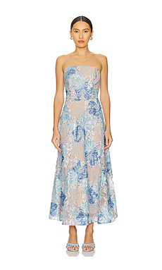 ELLIATT Leonie Cocktail Midi Dress in Blue from Revolve.com | Revolve Clothing (Global)