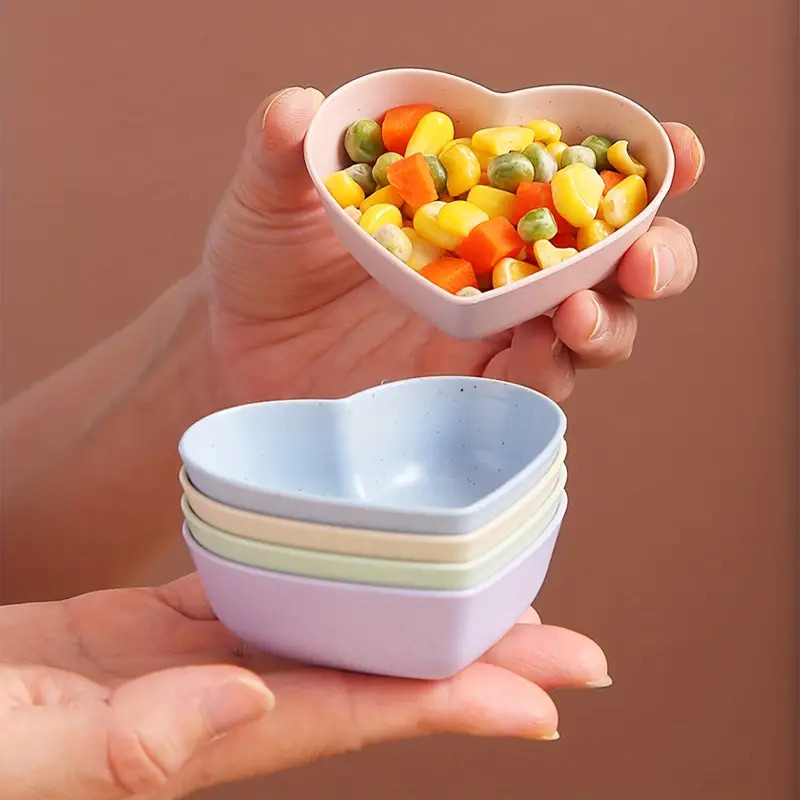 Sauce Dish Wheat Straw Sauce Dish Heart Shaped Food Sauce - Temu Canada | Temu Affiliate Program
